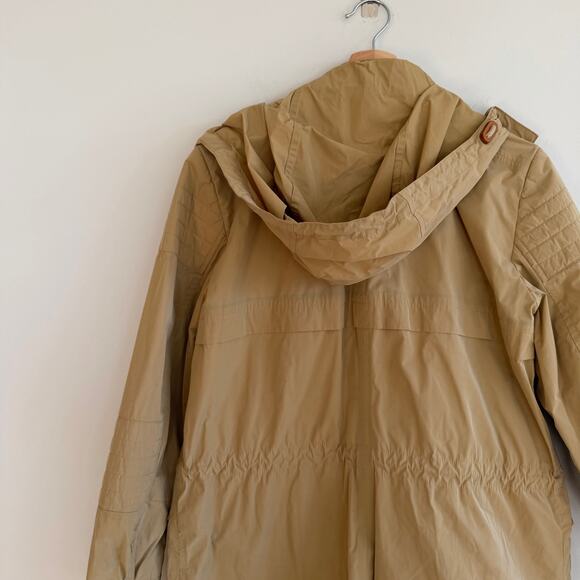 Belstaff Zip Up Utility Long Waxed Field Jacket British Khaki - Picture 12 of 14